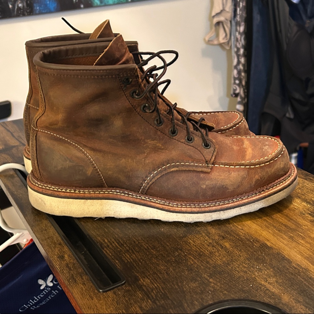 Red Wing Shoes Dark Brown Leather Boots